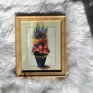 Framed Flower Painting